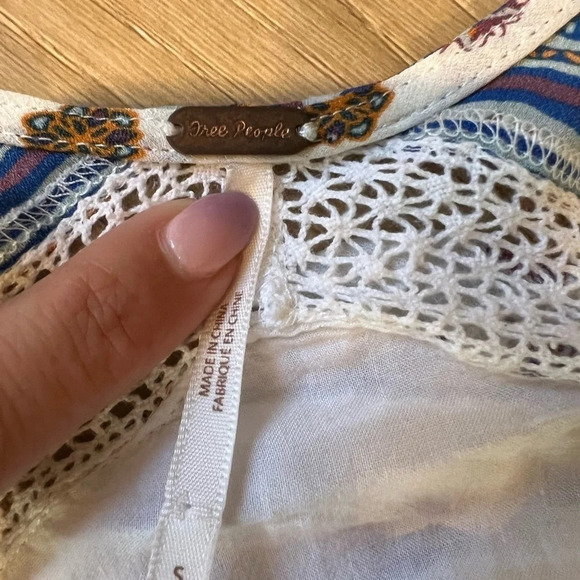 Free People Rain Shine Swing Dress Sz Small, Missing String To Lace Up - Picture 6 of 10